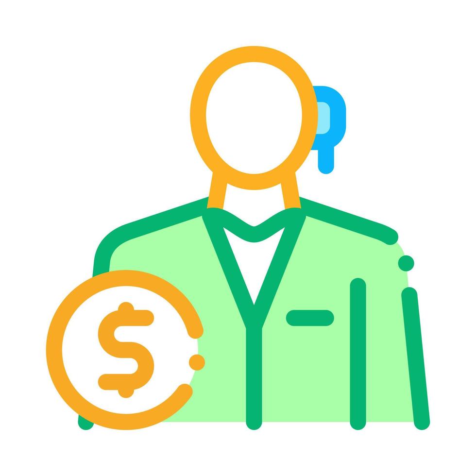 accountant profession icon vector outline illustration