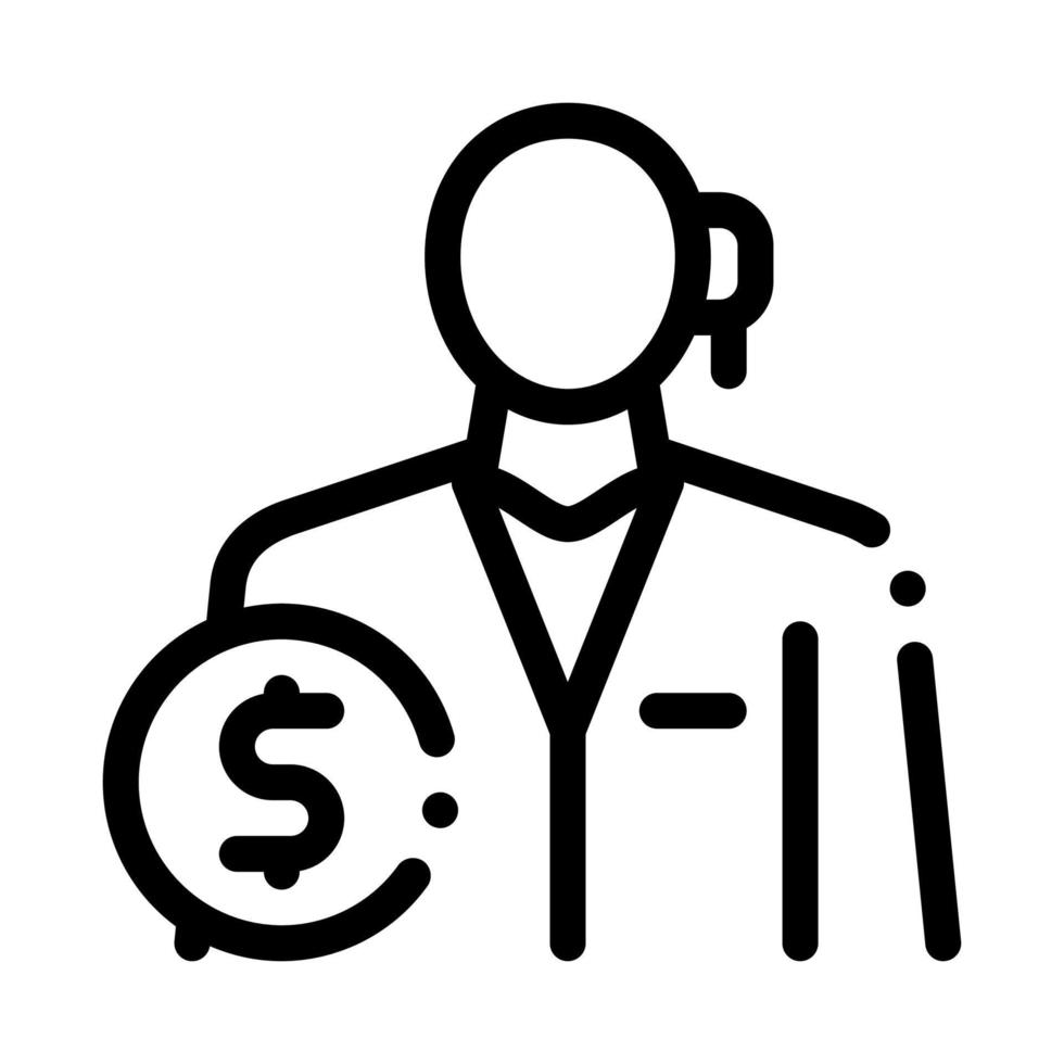 accountant profession icon vector outline illustration