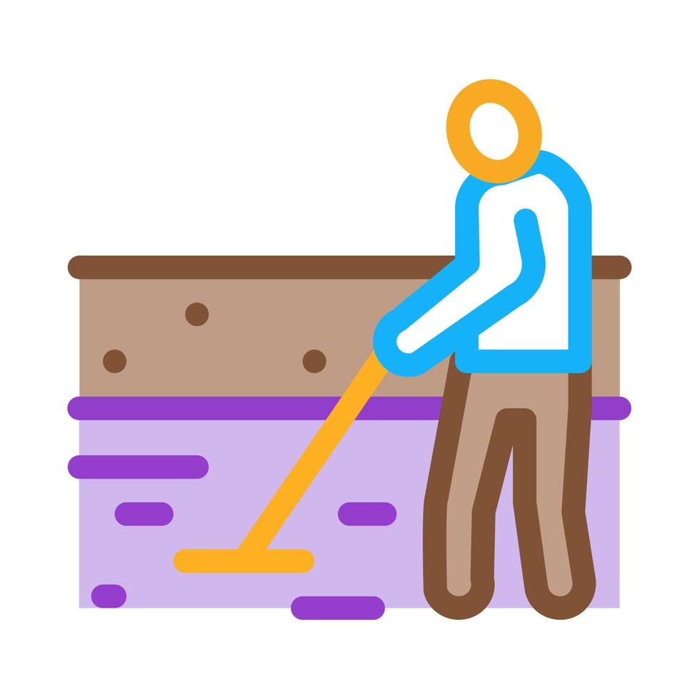 house foundation laying icon vector outline illustration