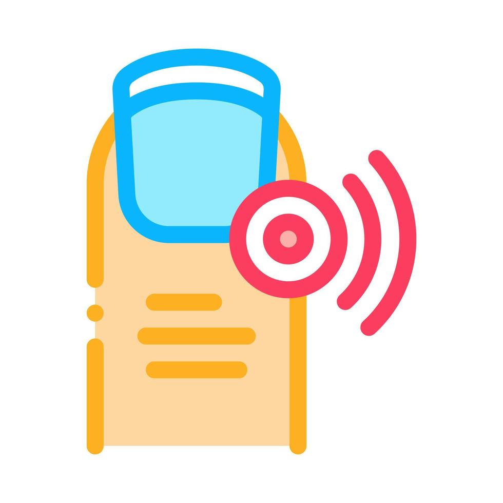 finger pain point icon vector outline illustration