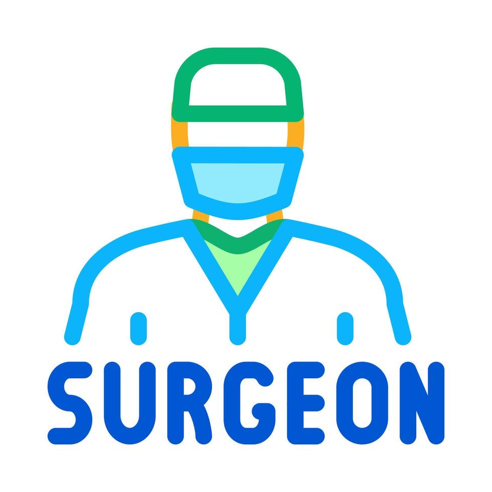 surgeon doctor icon vector outline illustration