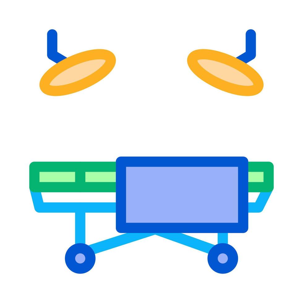 surgical table icon vector outline illustration