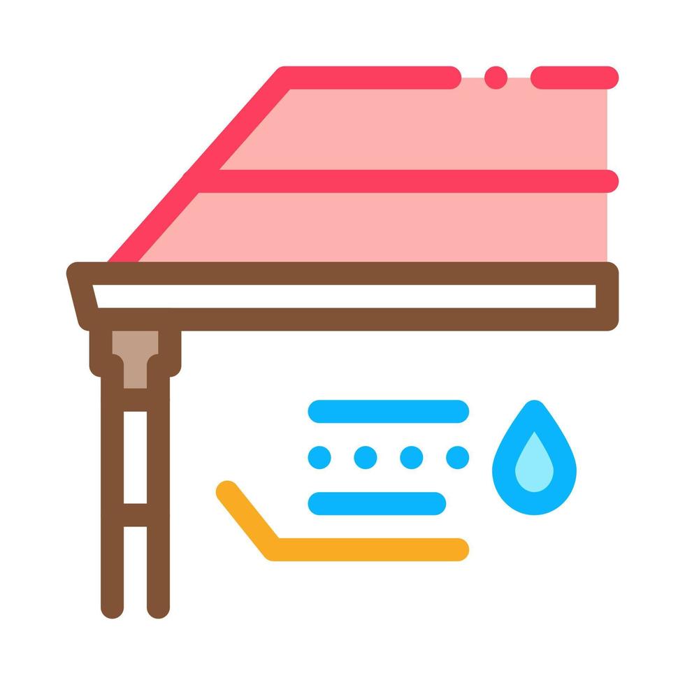 roof gutter system icon vector outline illustration