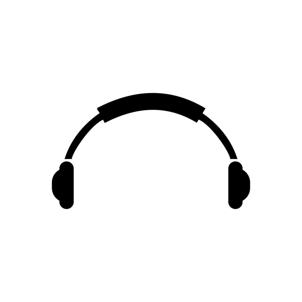 icono de auriculares de diseño de logotipo de música y podcast de dj vector
