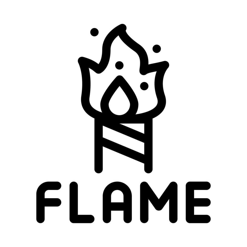 firework flame icon vector outline illustration