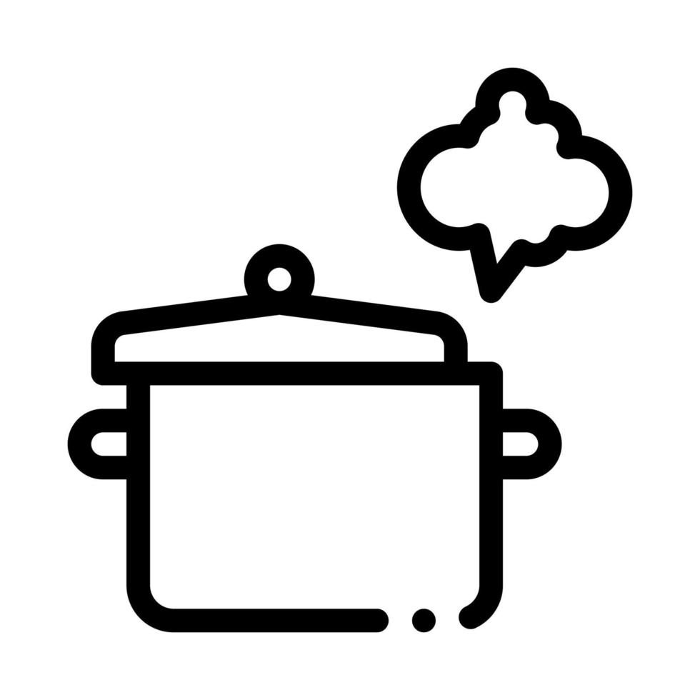 ilustración de contorno de vector de icono de olor de cocina