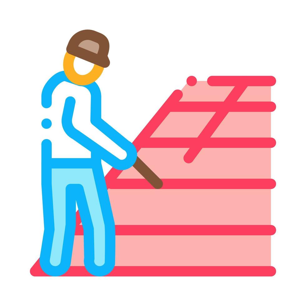 roofer repair roof icon vector outline illustration