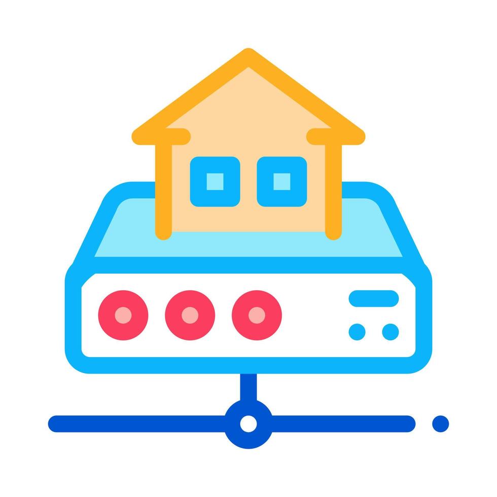 remote work server icon vector outline illustration