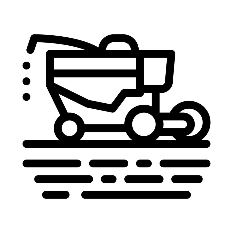 soy harvesting machine icon vector outline illustration