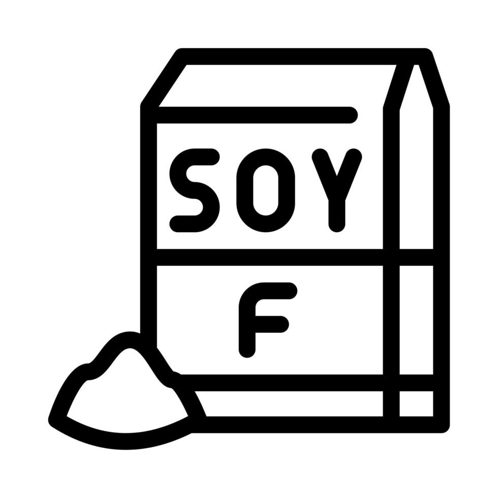 soy flour package icon vector outline illustration