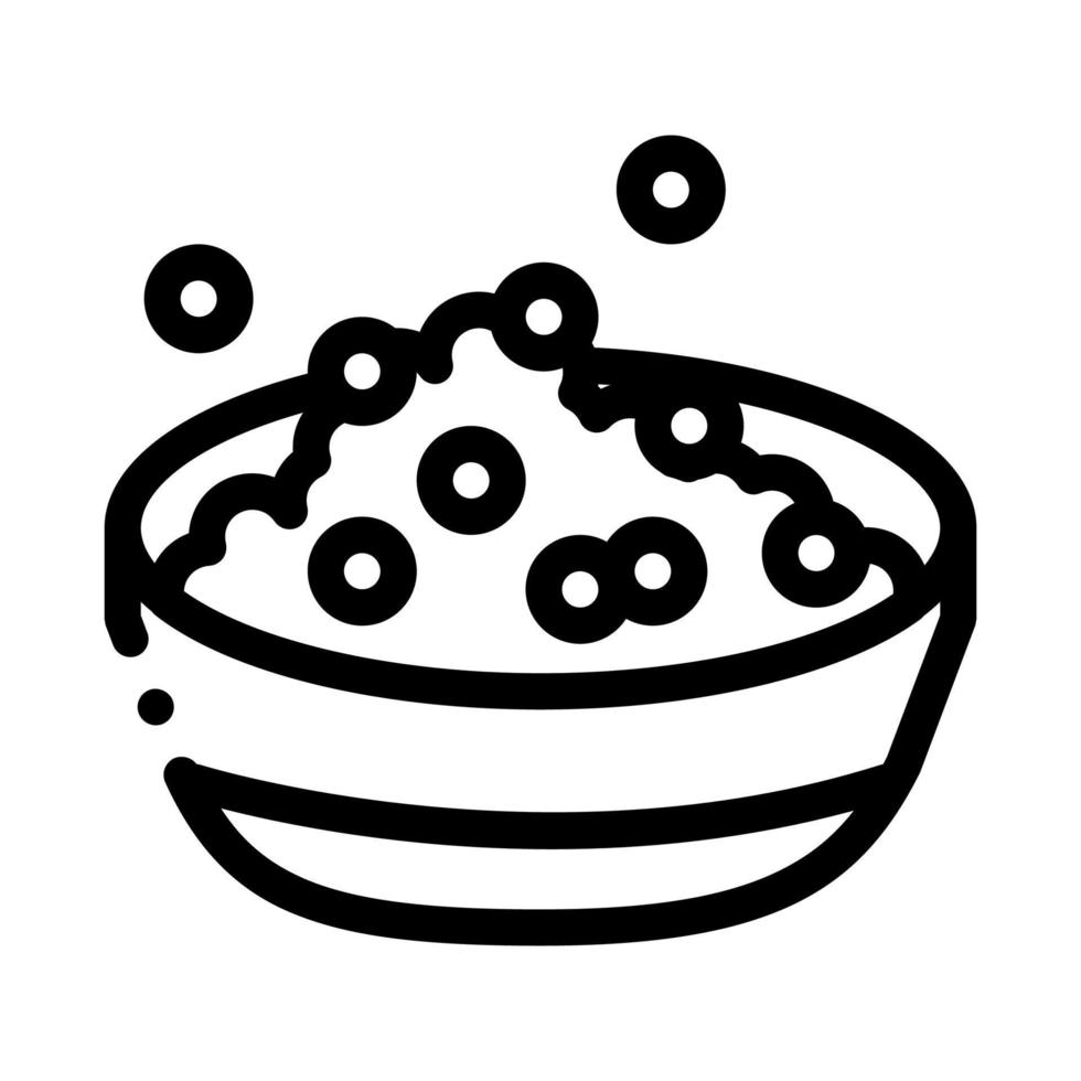 soy beans dish breakfast icon vector outline illustration