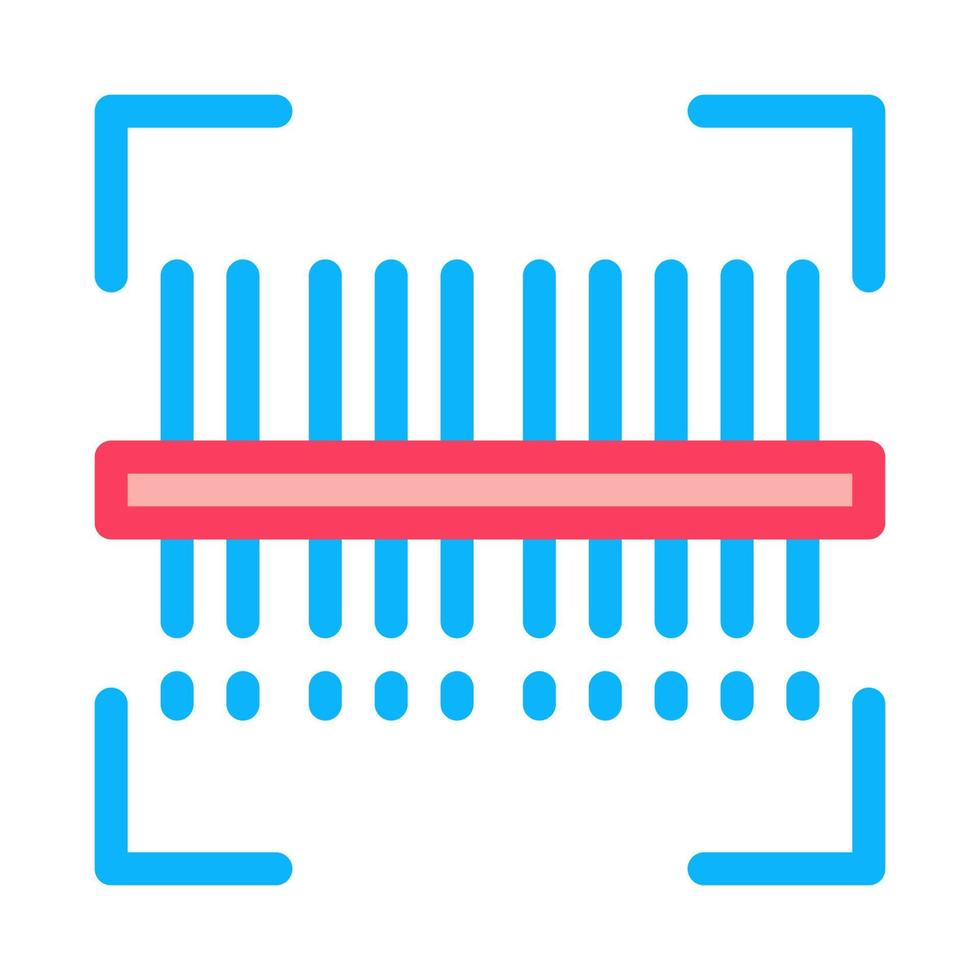 webshop scanning barcode icon vector outline illustration