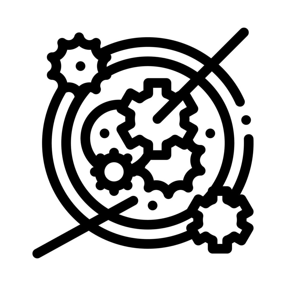 watch mechanism icon vector outline illustration