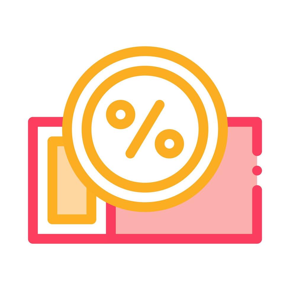 webshop coupon icon vector outline illustration