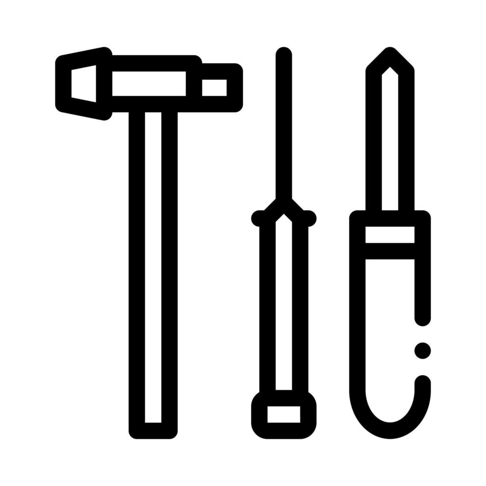 watch repair fixing instrument icon vector outline illustration