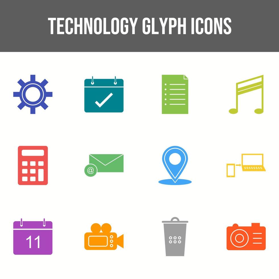 Unique Technology Line Icons Set vector