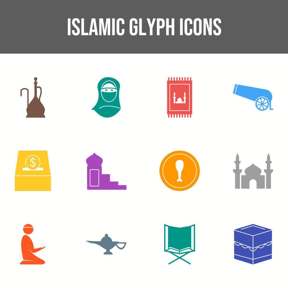 Unique Islamic Vector Icons Set