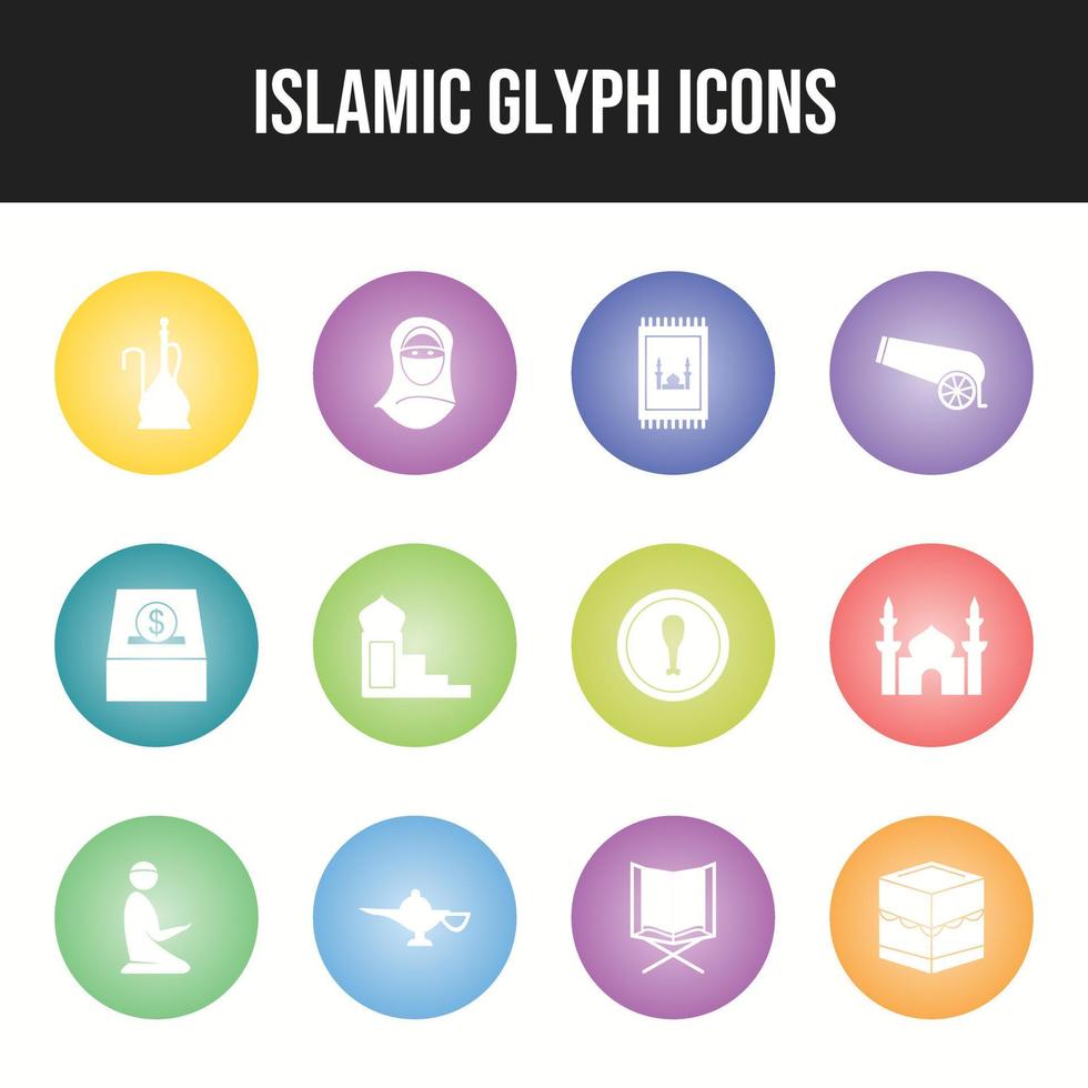 Unique Islamic Vector Icons Set