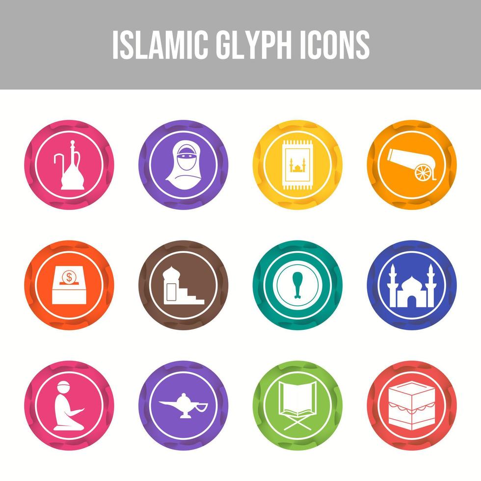 Unique Islamic Vector Icons Set