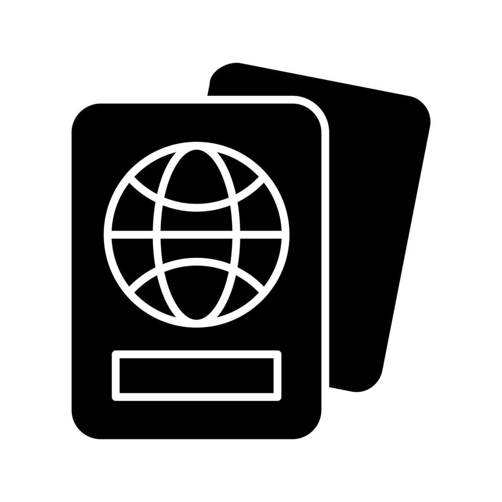 icono de vector de pasaporte