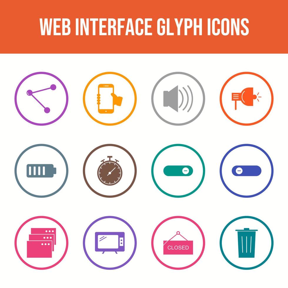 Beautiful Web Interface vector icon set