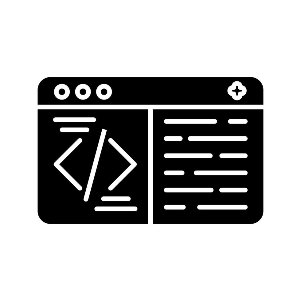 icono de vector de codificación