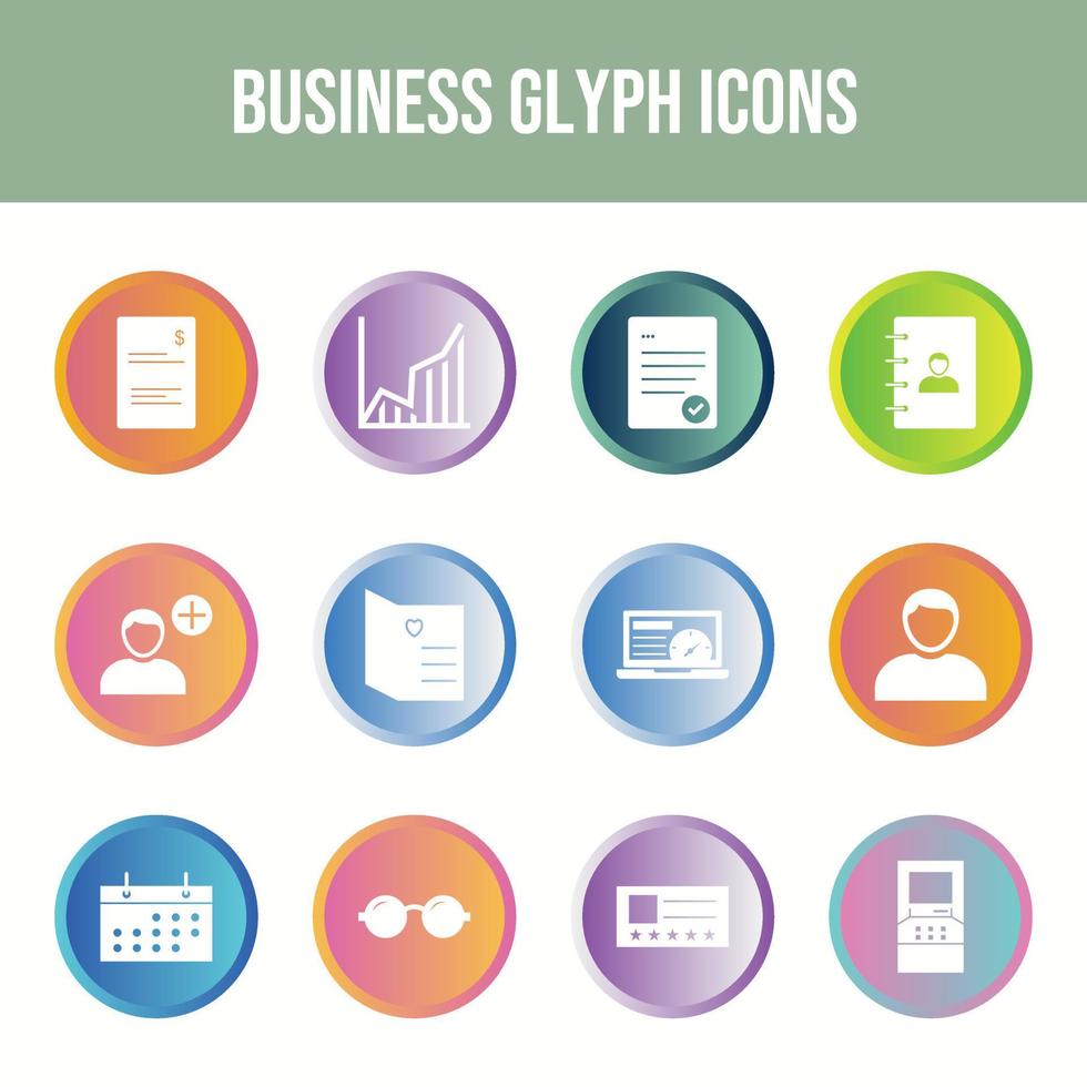 Beautiful Business vector icon set