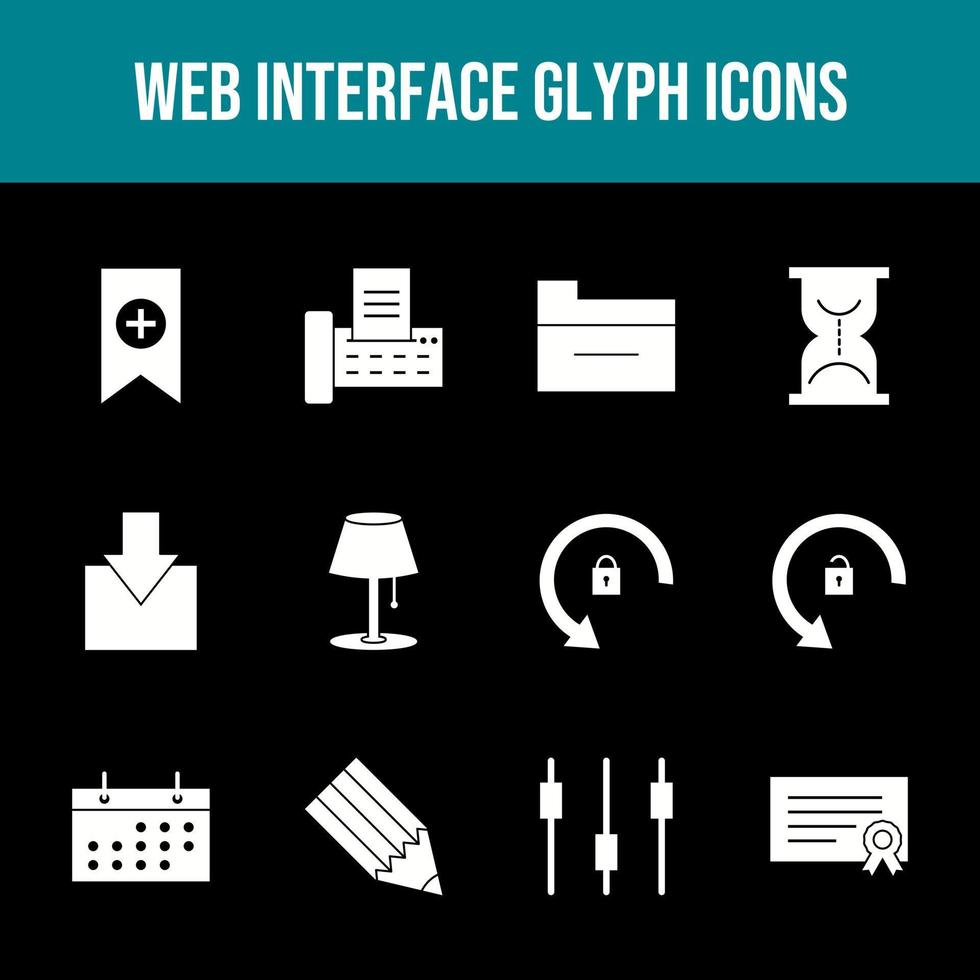 Beautiful Web Interface vector icon set