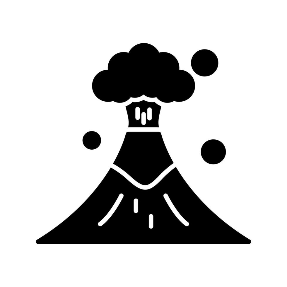 icono de vector de volcán