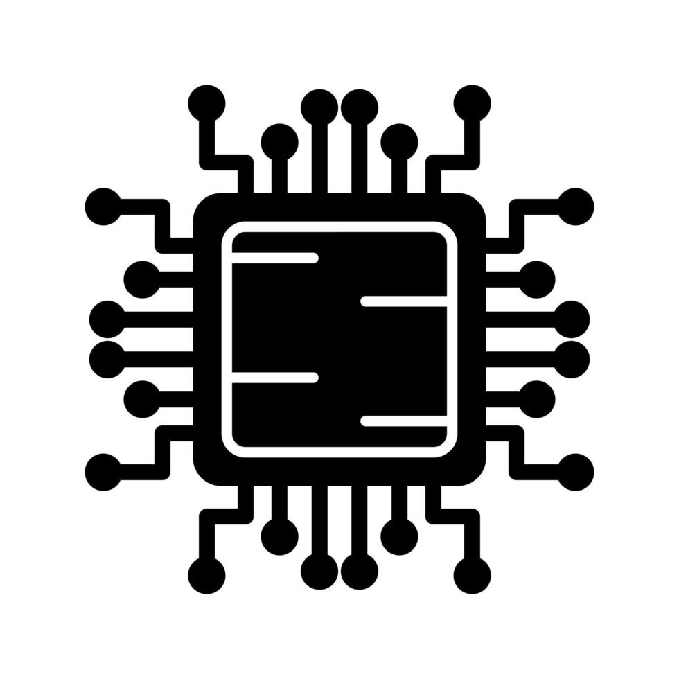 icono de vector de cpu