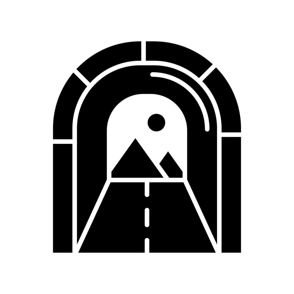 icono de vector de túnel