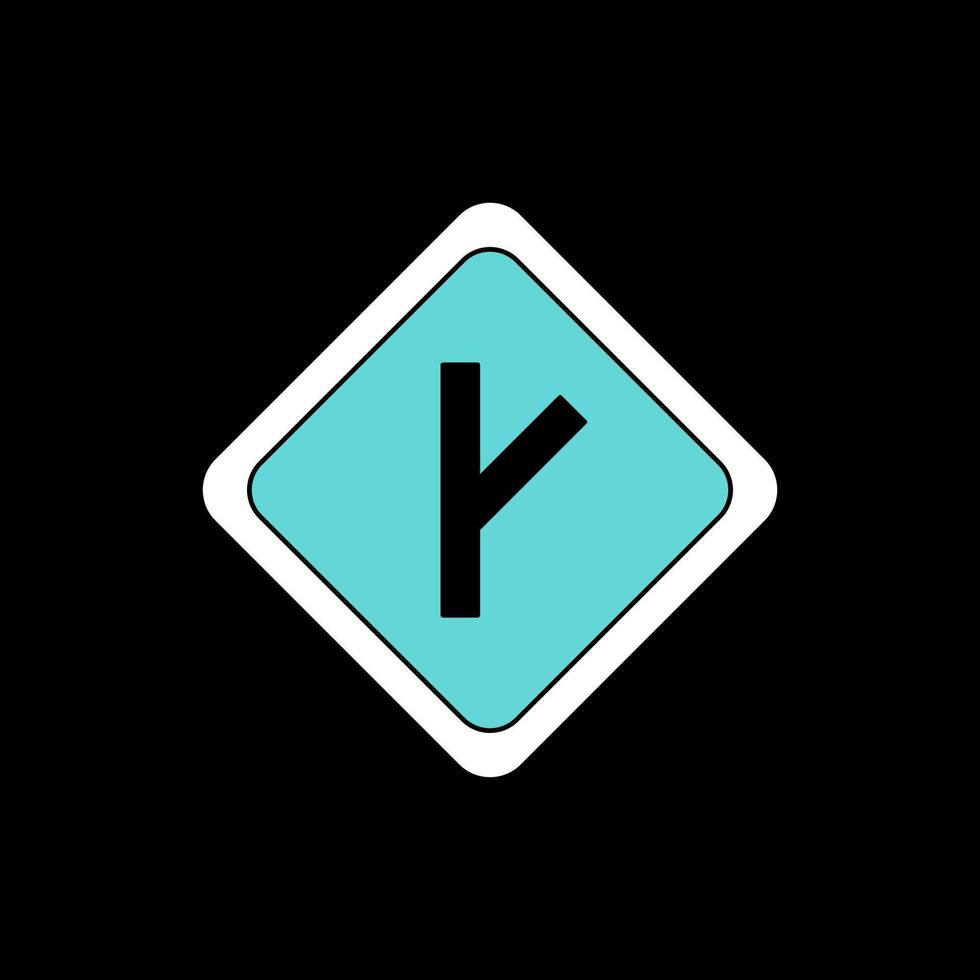 Linked Road sign Vector Icon