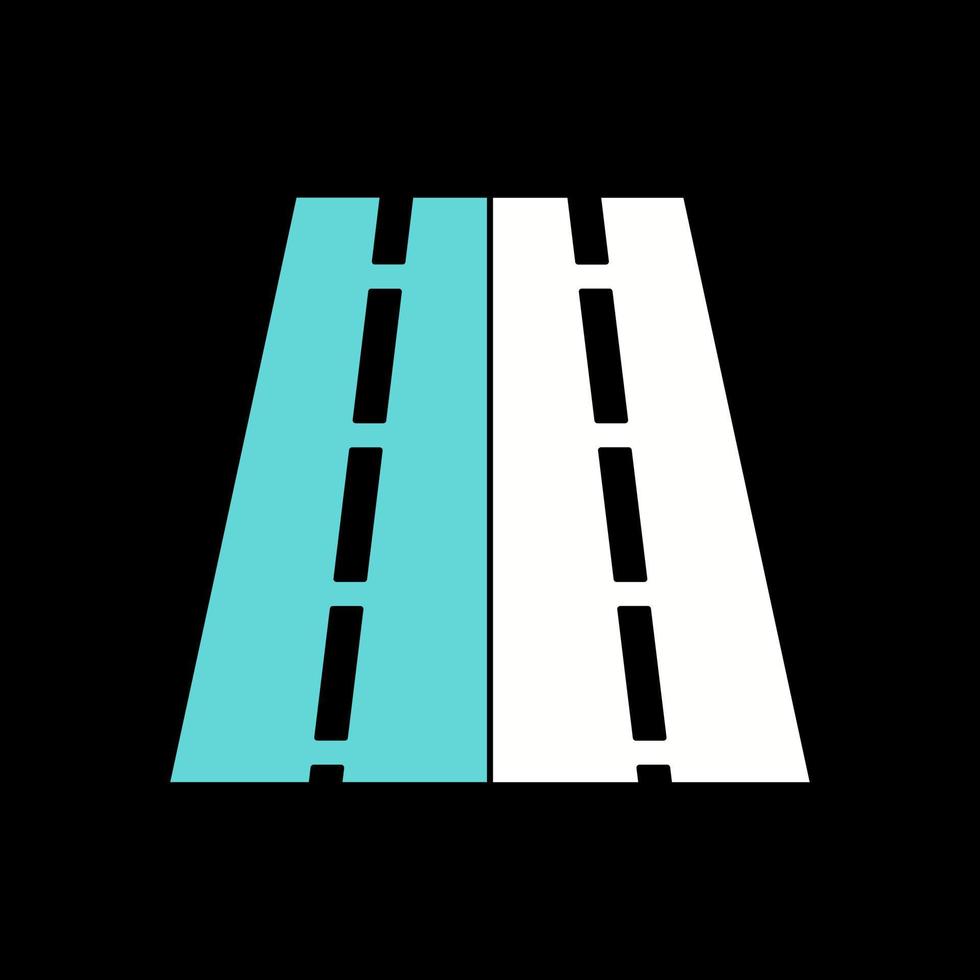 Two Way Road Vector Icon