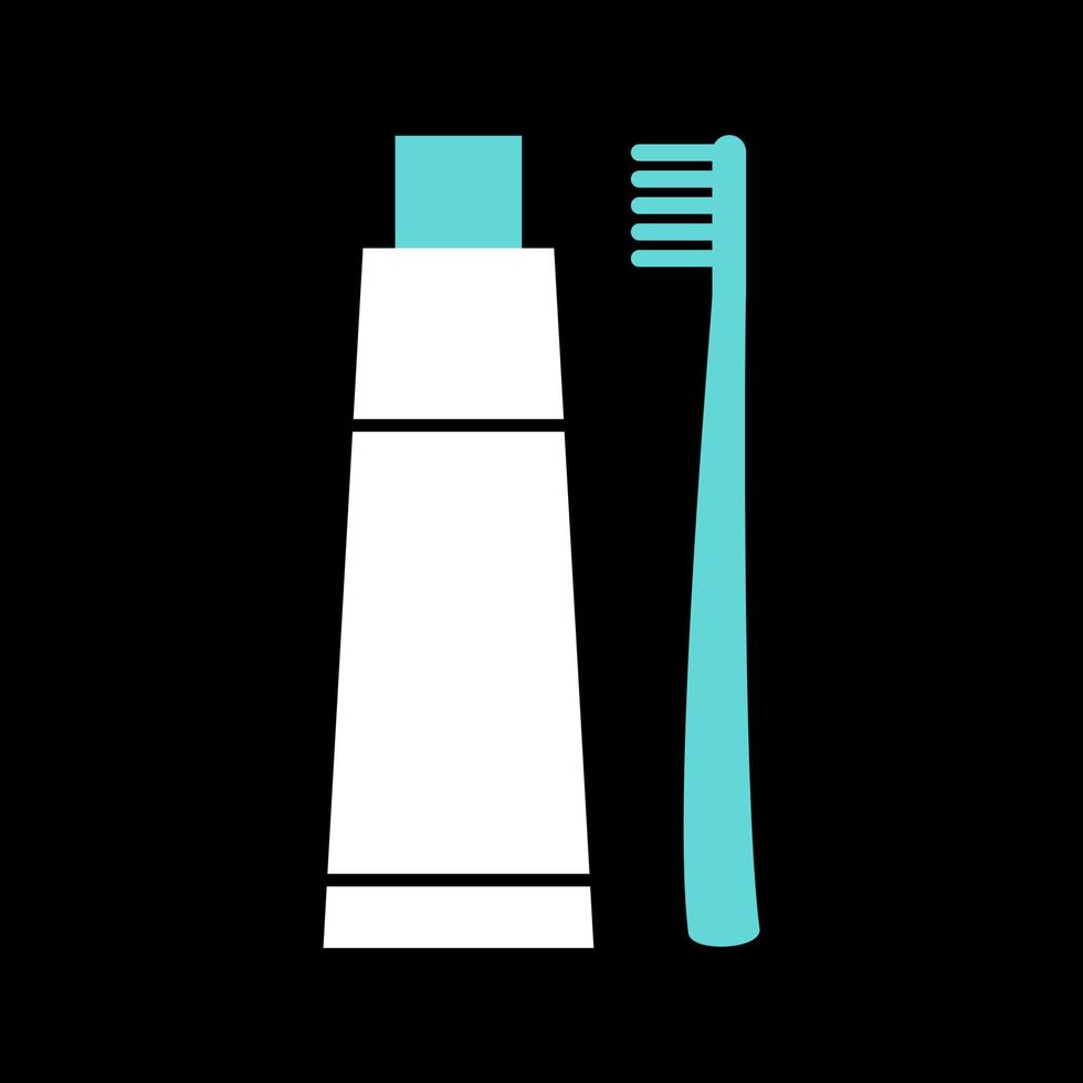 Toothbrush and Toothpaste Vector Icon