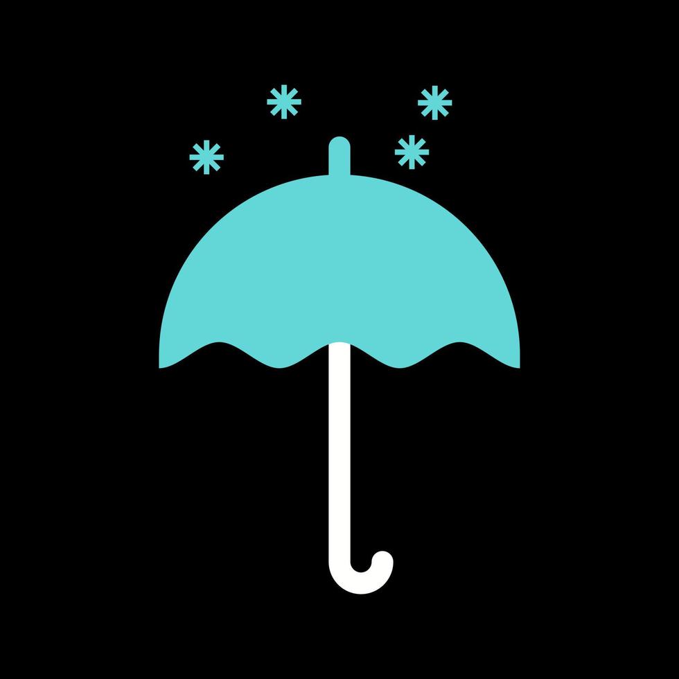 Umbrella with Snow Vector Icon