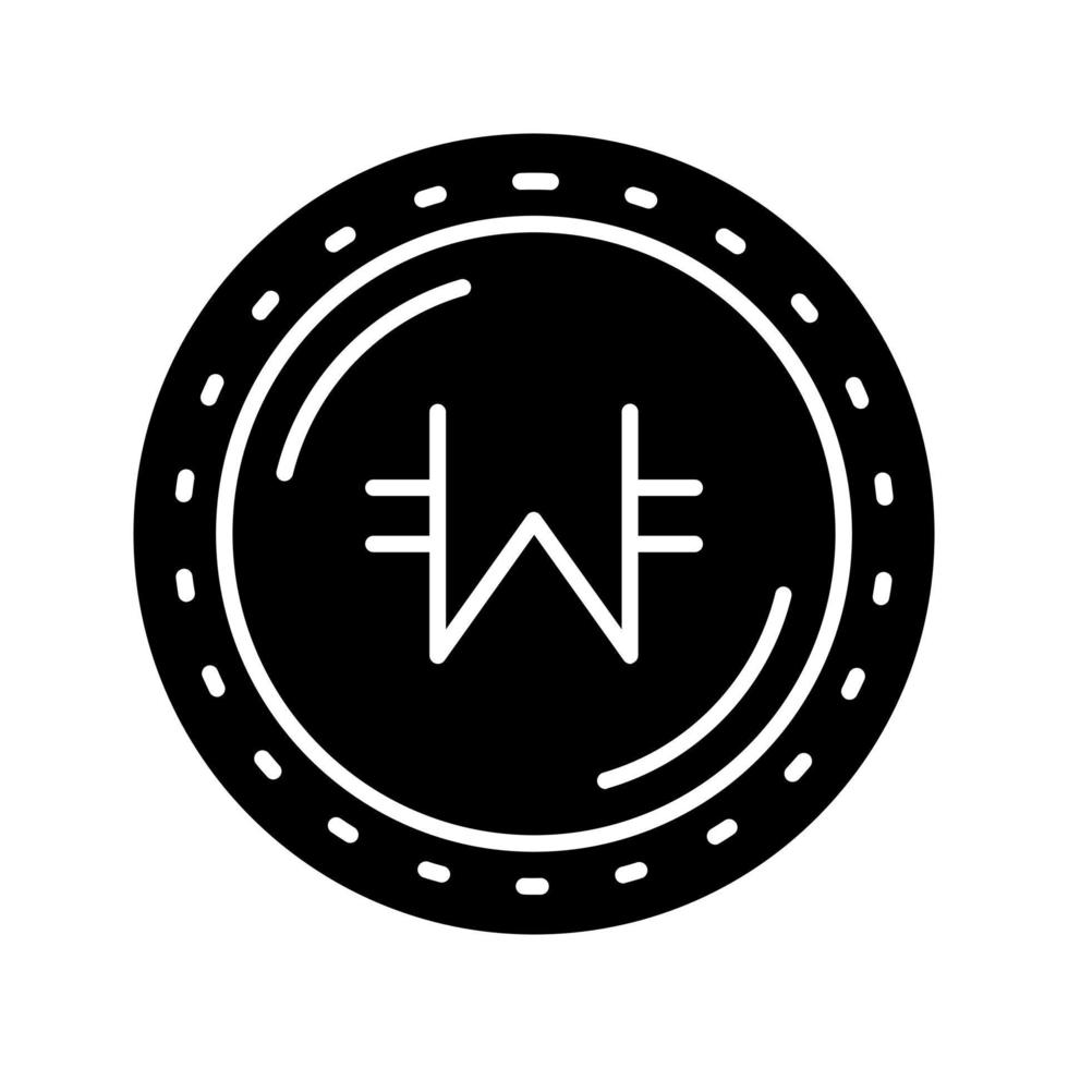 Won Currency Vector Icon
