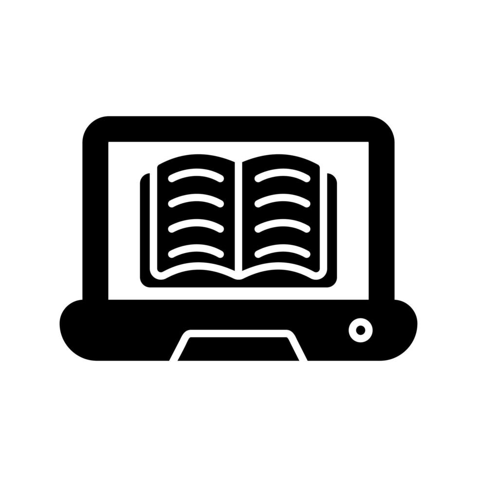 icono de vector de biblioteca en línea