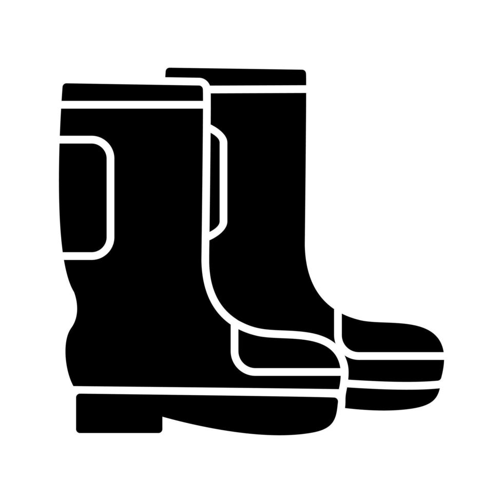 icono de vector de botas de lluvia