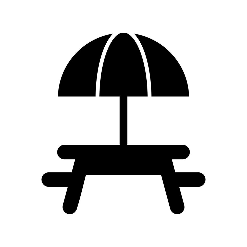 icono de vector de mesa de camping