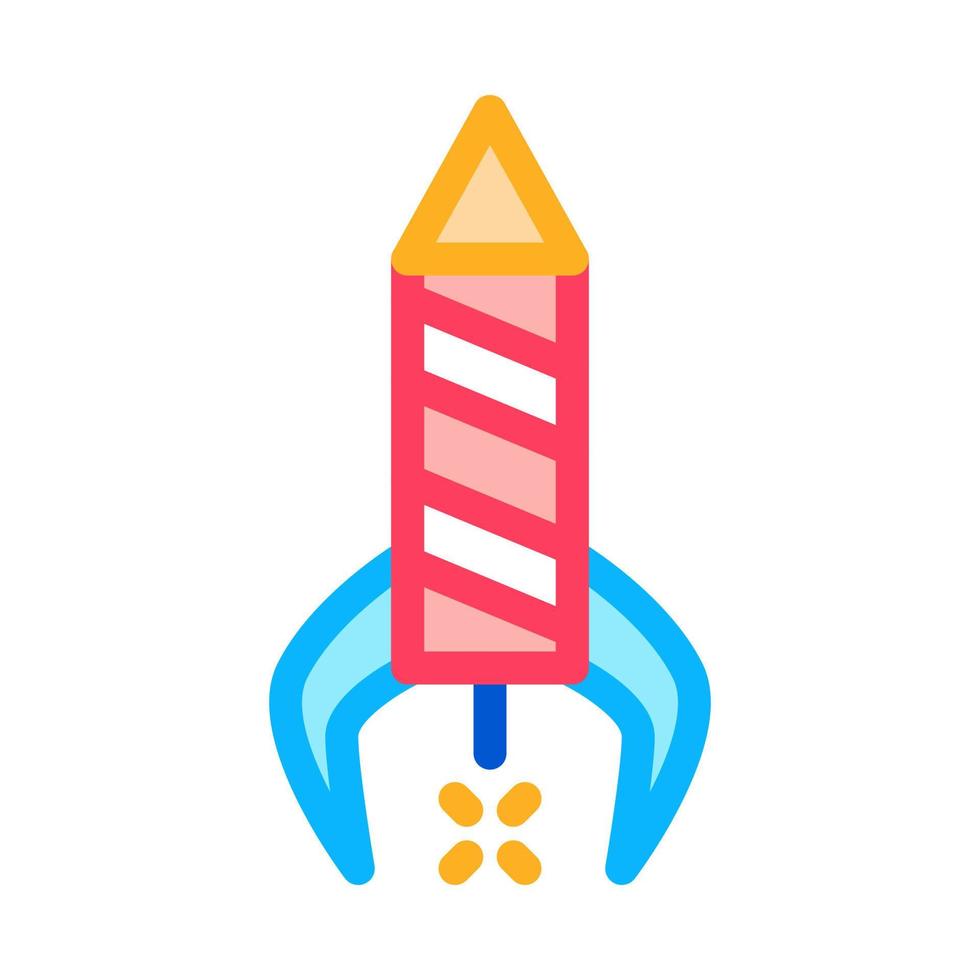 firework rocket icon vector outline illustration