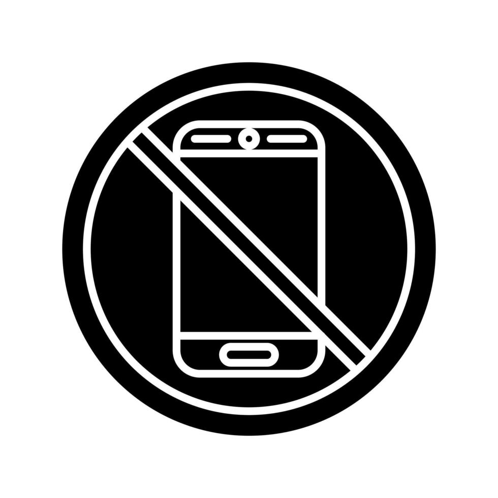 sin icono de vector de teléfono