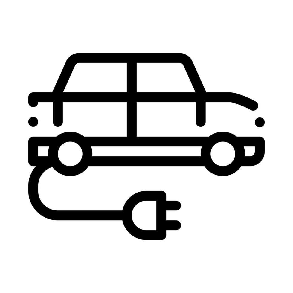 electro car charging socket icon vector outline illustration