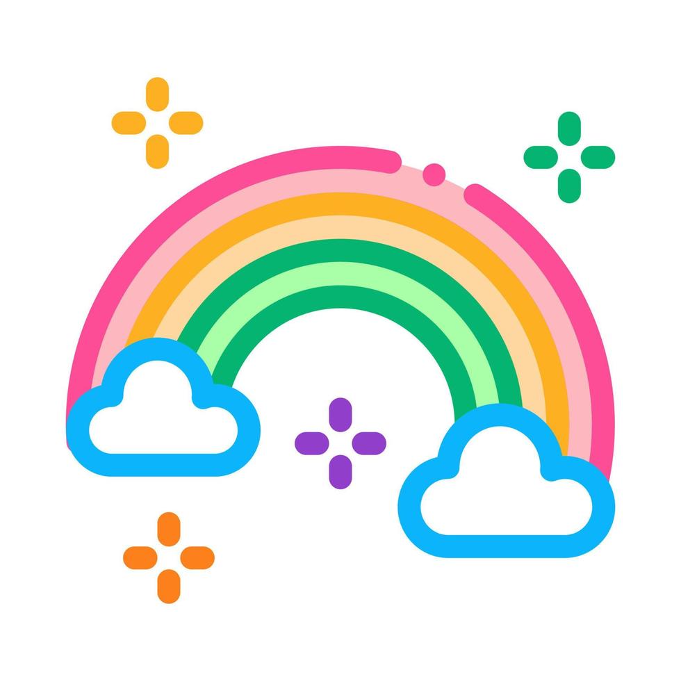 lgbt rainbow icon vector outline illustration