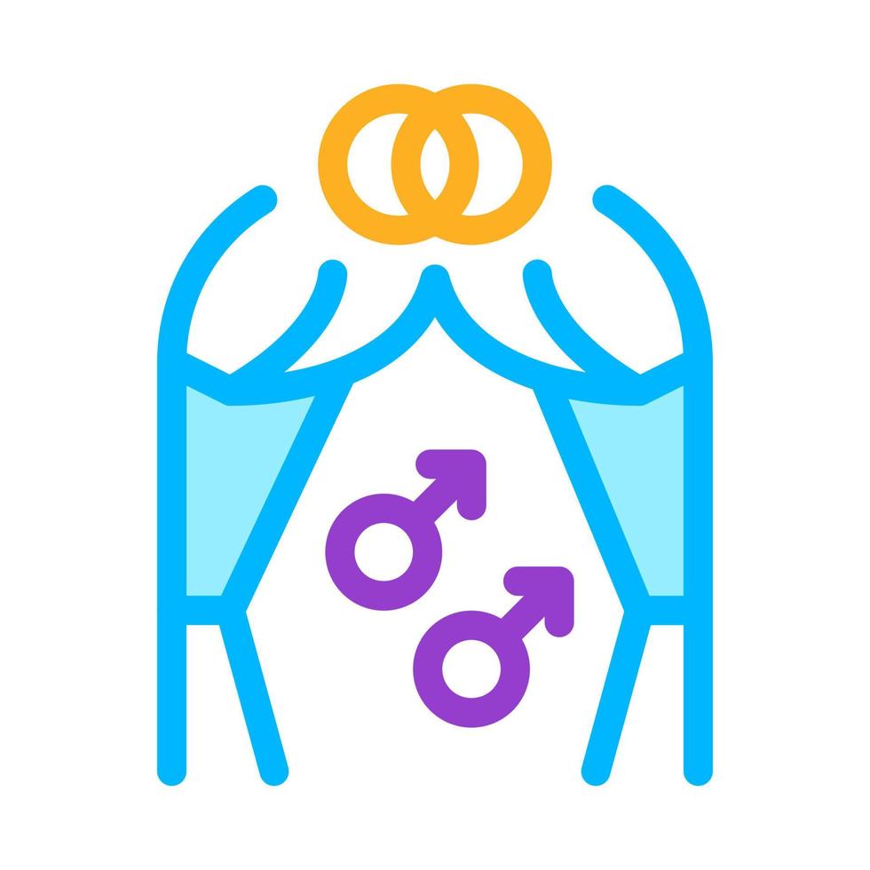gay marriage icon vector outline illustration