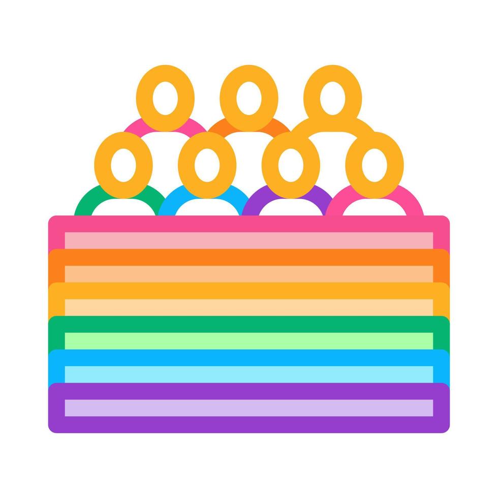 lgbt community icon vector outline illustration