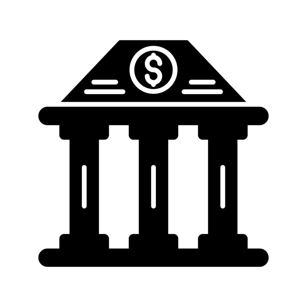 Bank Building Vector Icon