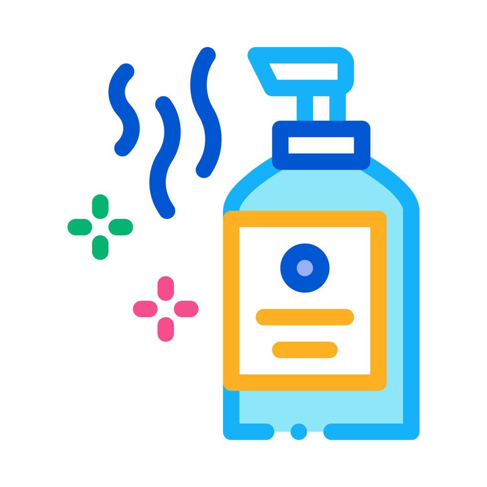 ilustración de contorno de vector de icono de botella de jabón líquido aromático