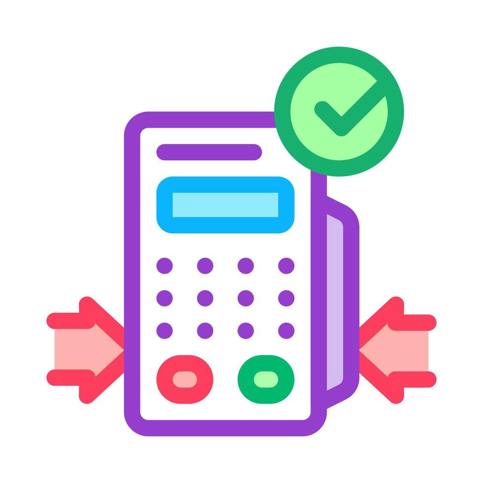 pos terminal device icon vector outline illustration