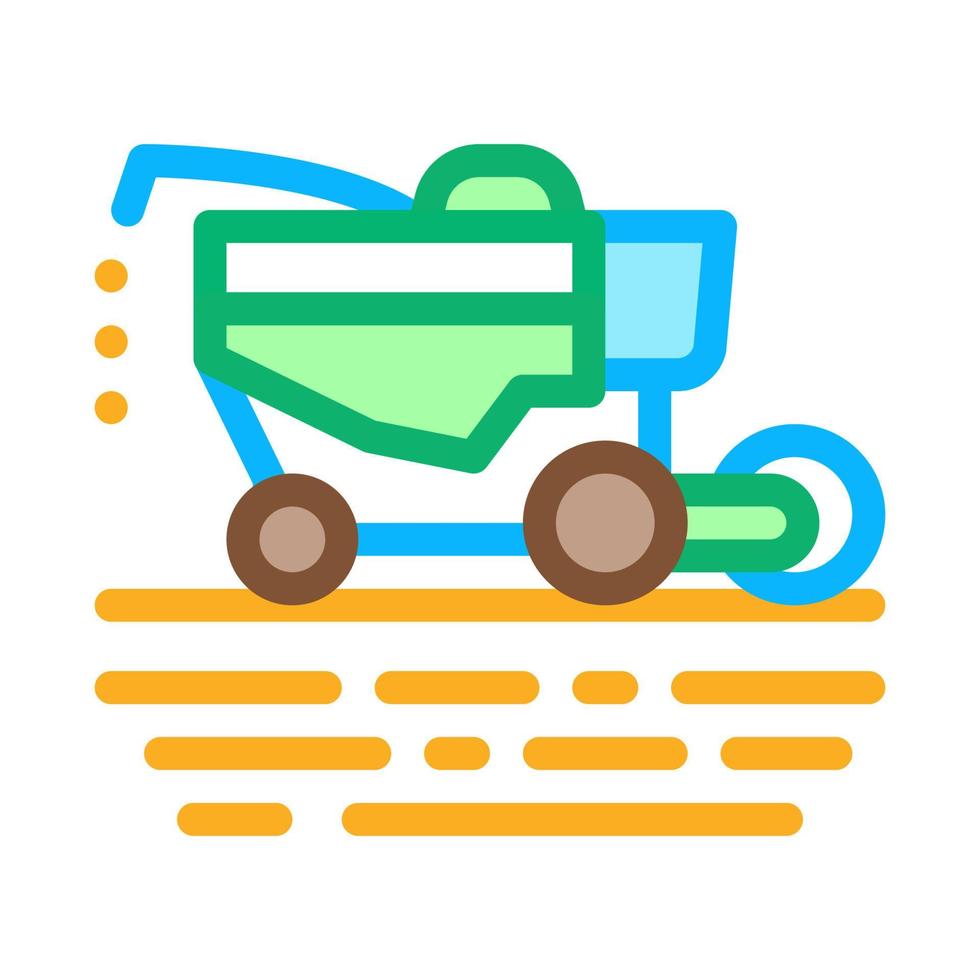 soy harvesting machine icon vector outline illustration