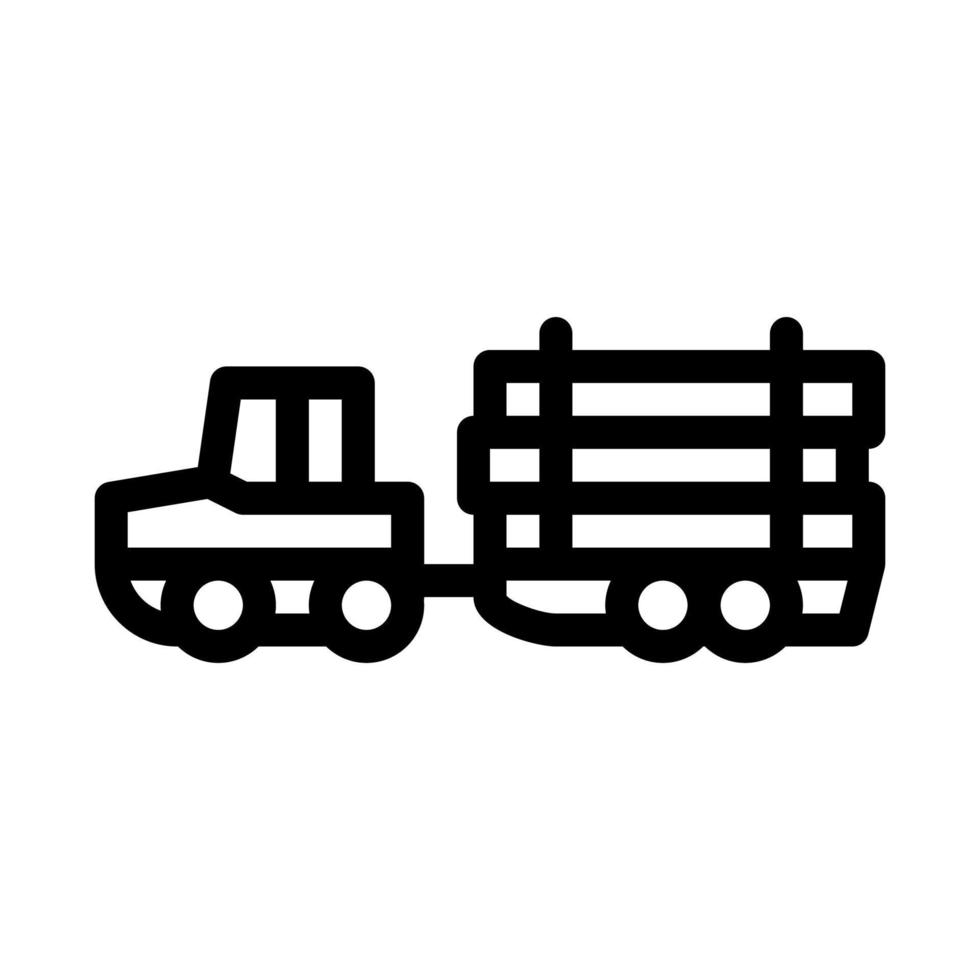 logging delivery transport icon vector outline illustration